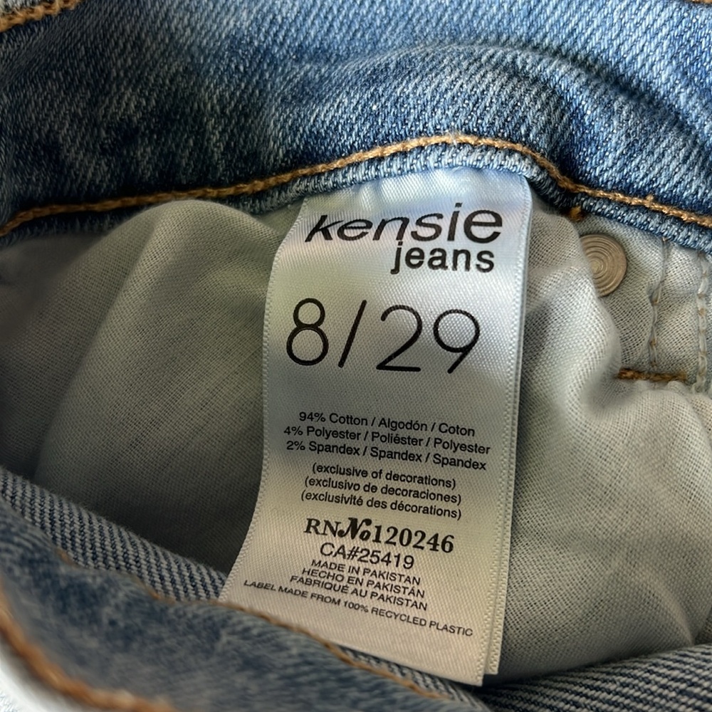 Kensie High Rise Straight Slim Jean NWOT - Picture 6 of 6